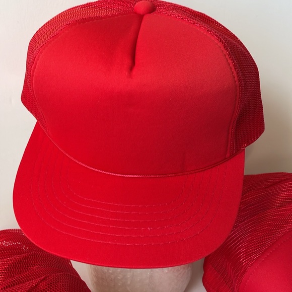 12 TOP HEADWEAR   Blank Trucker Hat - Mens Trucker Hats Foam Mesh Snapback - Picture 2 of 6